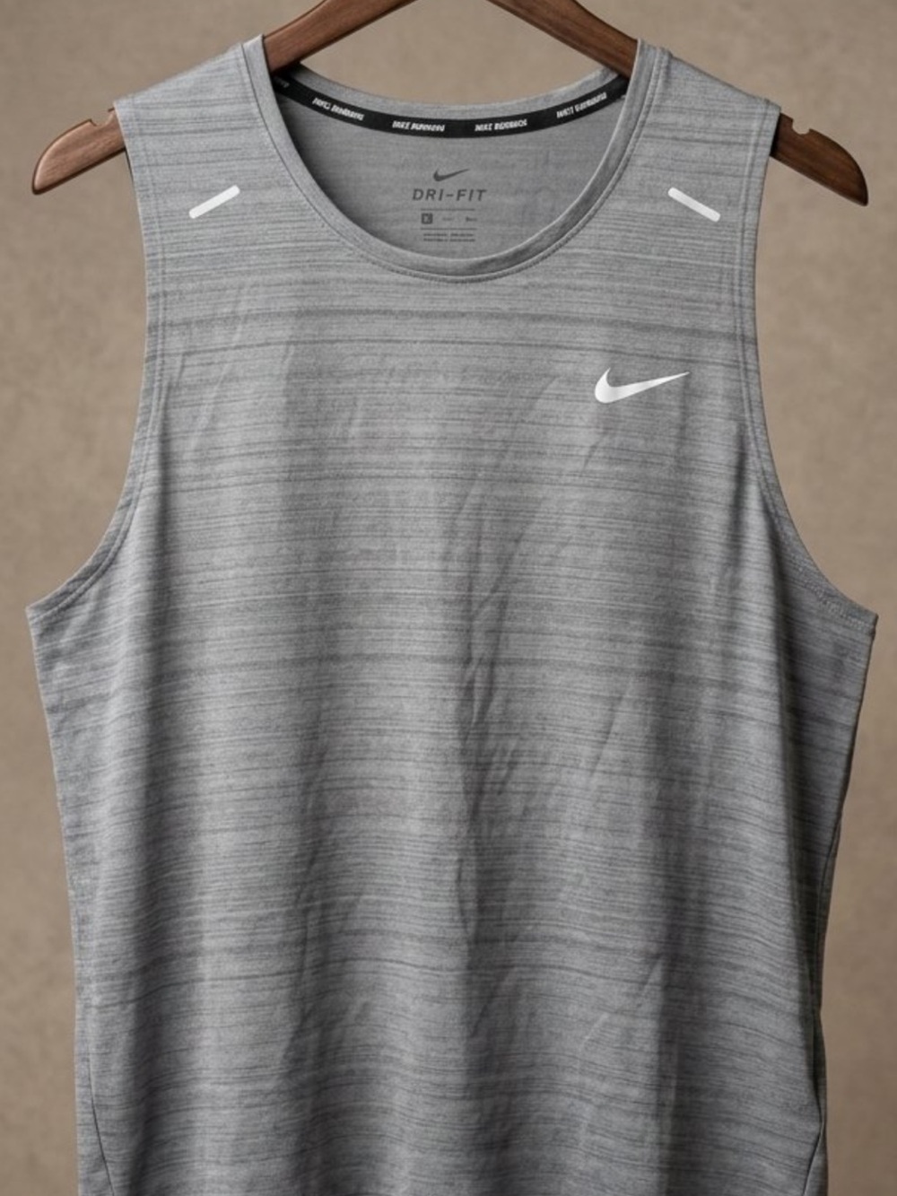 Nike Men's Heather Gray Dri-FIT Swim Rash Guard Tank